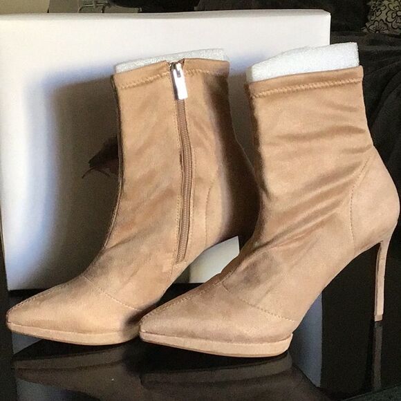 NEW Jessica Simpson pointed toe booties beige 9 - Picture 3 of 7